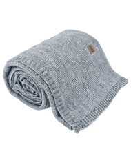 Knitted blanket with wool 200x220 cm - AREZZO200 POPIEL
