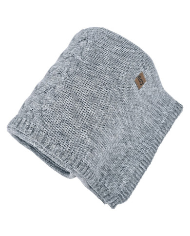 Knitted blanket with wool 200x220 cm - AREZZO200 POPIEL