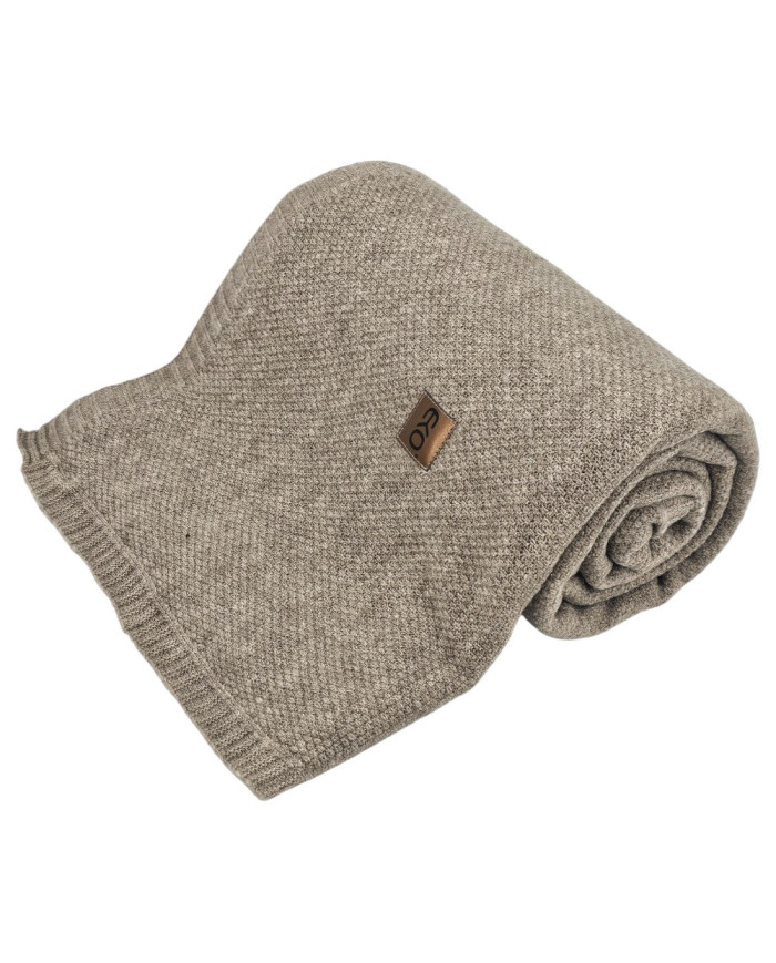 Koc dzianinowy 200x220 cm – MILANO200 TAUPE