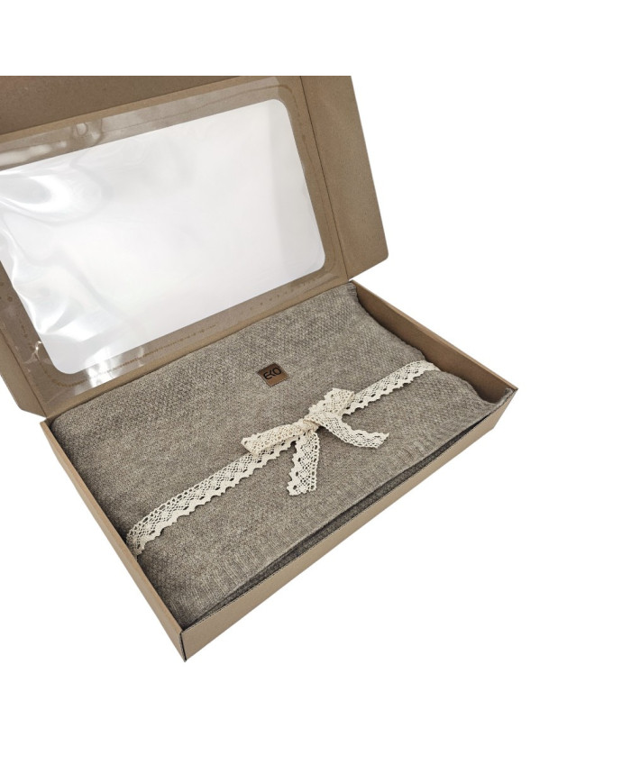 Knitted blanket 200x220 cm - MILANO200 TAUPE