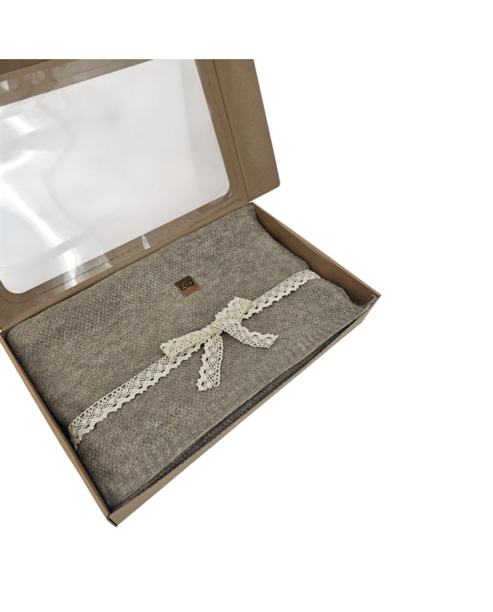 Knitted blanket 200x220 cm - MILANO200 TAUPE
