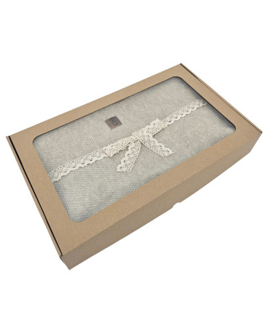 Koc dzianinowy 200x220 cm – MILANO200 LATTE