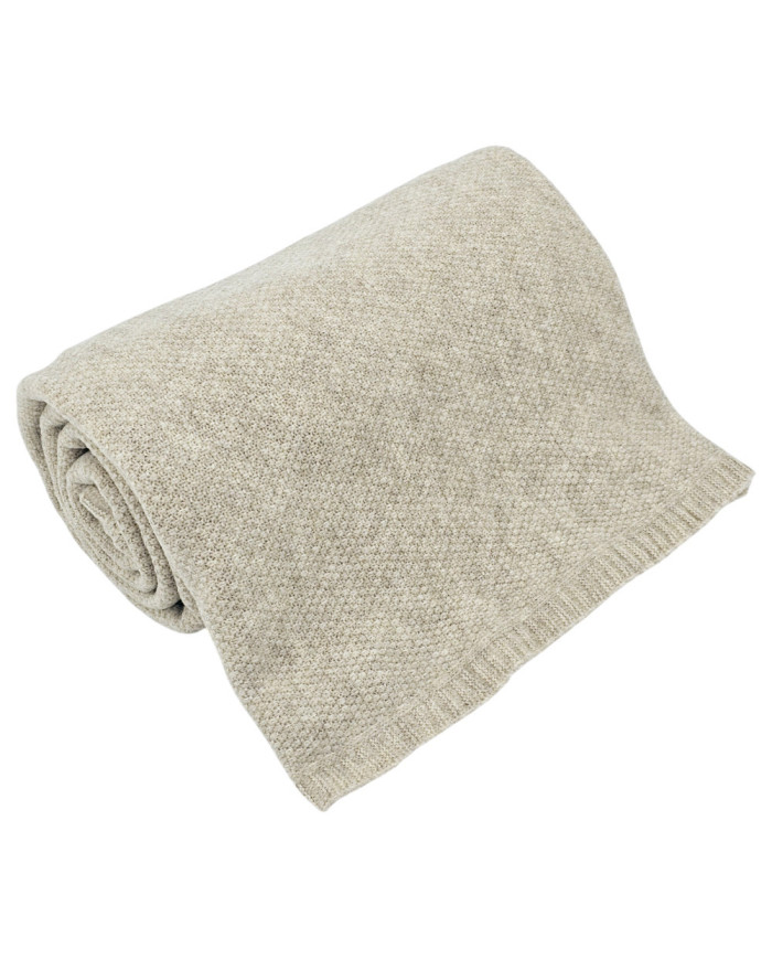 Knitted blanket 200x220 cm - MILANO200 LATTE