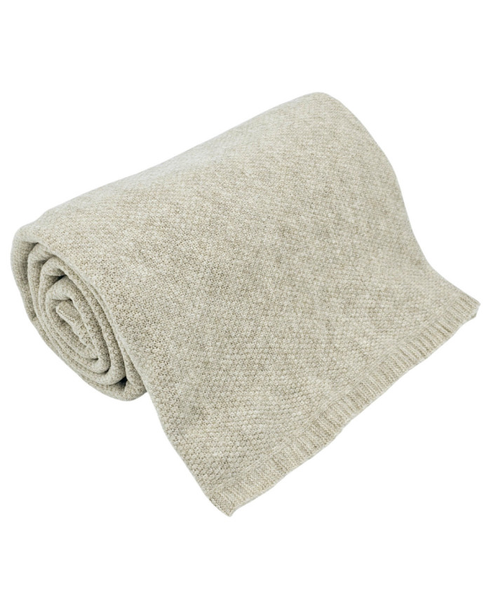 Knitted blanket 200x220 cm - MILANO200 LATTE