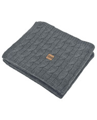 Cashmere knitted blanket 200x220 cm - VERONA200 ANTHRACITE
