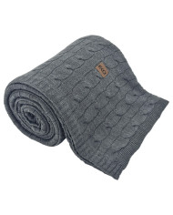Cashmere knitted blanket 200x220 cm - VERONA200 ANTHRACITE