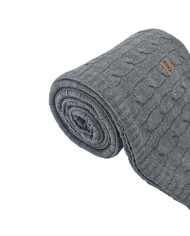 Koc dzianinowy kaszmir 200x220 cm – VERONA200 ANTHRACITE