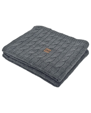 Cashmere knitted blanket 200x220 cm - VERONA200 ANTHRACITE