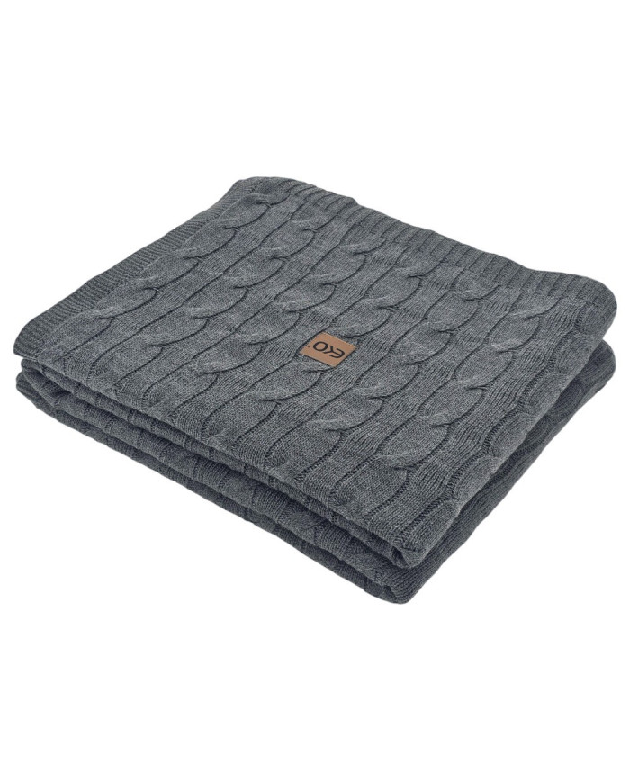 Cashmere knitted blanket 200x220 cm - VERONA200 ANTHRACITE