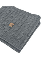 Cashmere knitted blanket 200x220 cm - VERONA200 ANTHRACITE