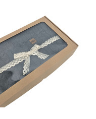 Koc dzianinowy kaszmir 200x220 cm – VERONA200 ANTHRACITE