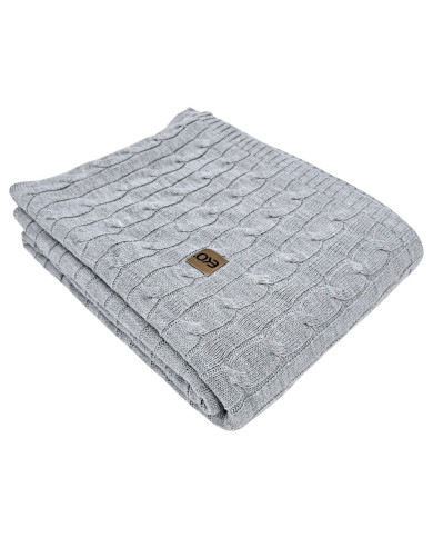 Cashmere knitted blanket 200x220 cm - VERONA200 POPIEL