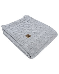 Cashmere knitted blanket 200x220 cm - VERONA200 POPIEL