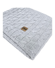Cashmere knitted blanket 200x220 cm - VERONA200 POPIEL