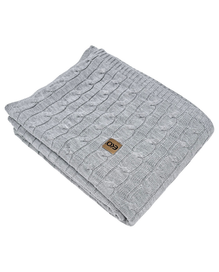 Cashmere knitted blanket 200x220 cm - VERONA200 POPIEL
