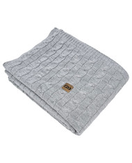 Cashmere knitted blanket 200x220 cm - VERONA200 POPIEL