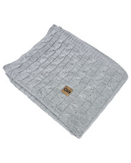 Cashmere knitted blanket 200x220 cm - VERONA200 POPIEL