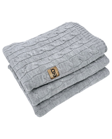 Cashmere knitted blanket 200x220 cm - VERONA200 POPIEL