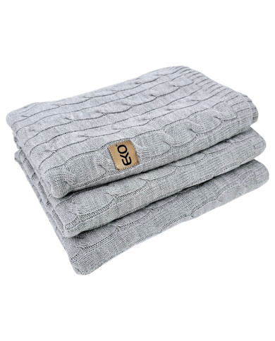 Cashmere knitted blanket 200x220 cm - VERONA200 POPIEL