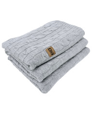Cashmere knitted blanket 200x220 cm - VERONA200 POPIEL