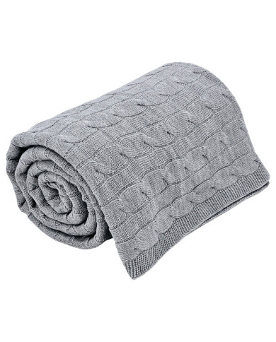 Cashmere knitted blanket 200x220 cm - VERONA200 POPIEL