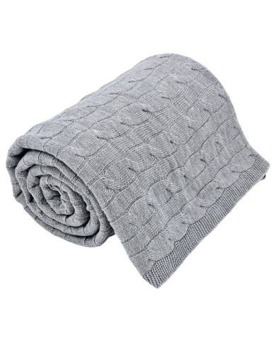 Cashmere knitted blanket 200x220 cm - VERONA200 POPIEL