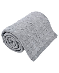 Cashmere knitted blanket 200x220 cm - VERONA200 POPIEL