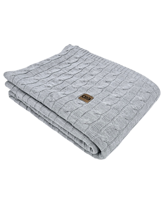 Cashmere knitted blanket 200x220 cm - VERONA200 POPIEL