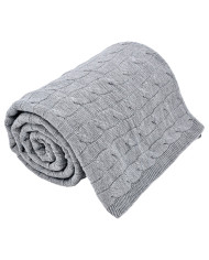 Cashmere knitted blanket 200x220 cm - VERONA200 POPIEL
