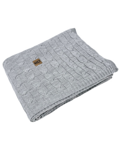Cashmere knitted blanket 200x220 cm - VERONA200 POPIEL