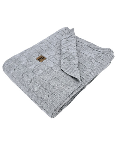 Cashmere knitted blanket 200x220 cm - VERONA200 POPIEL
