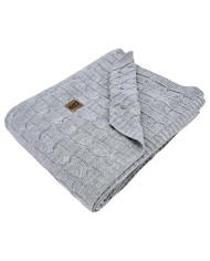 Cashmere knitted blanket 200x220 cm - VERONA200 POPIEL