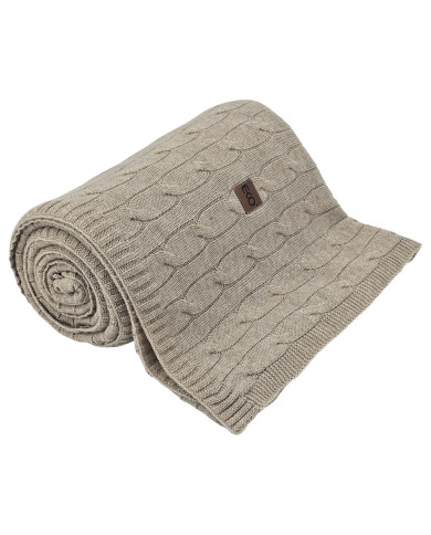 Cashmere knitted blanket 200x220 cm - VERONA200 LATTE