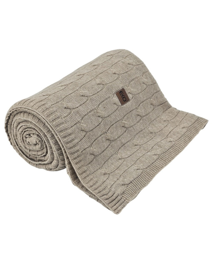 Cashmere knitted blanket 200x220 cm - VERONA200 LATTE