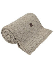 Cashmere knitted blanket 200x220 cm - VERONA200 LATTE