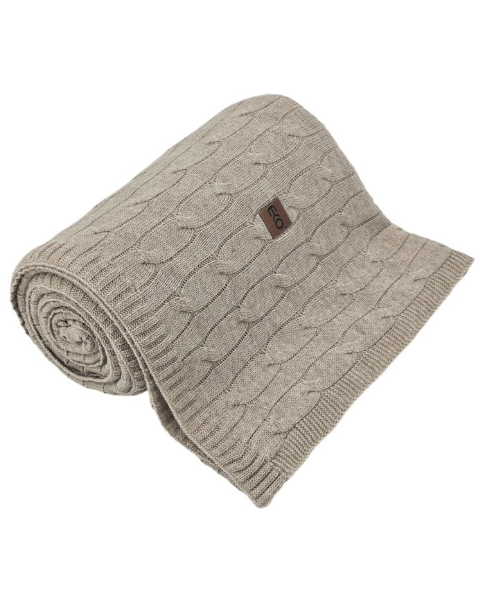 Cashmere knitted blanket 200x220 cm - VERONA200 LATTE