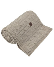 Cashmere knitted blanket 200x220 cm - VERONA200 LATTE