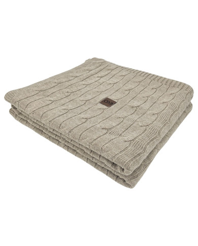 Cashmere knitted blanket 200x220 cm - VERONA200 LATTE