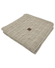 Cashmere knitted blanket 200x220 cm - VERONA200 LATTE
