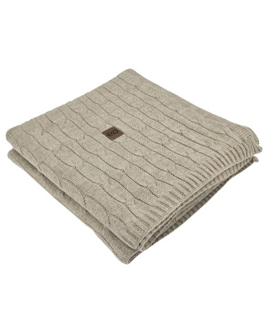 Cashmere knitted blanket 200x220 cm - VERONA200 LATTE