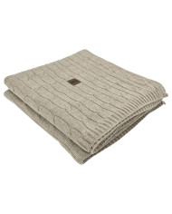 Cashmere knitted blanket 200x220 cm - VERONA200 LATTE