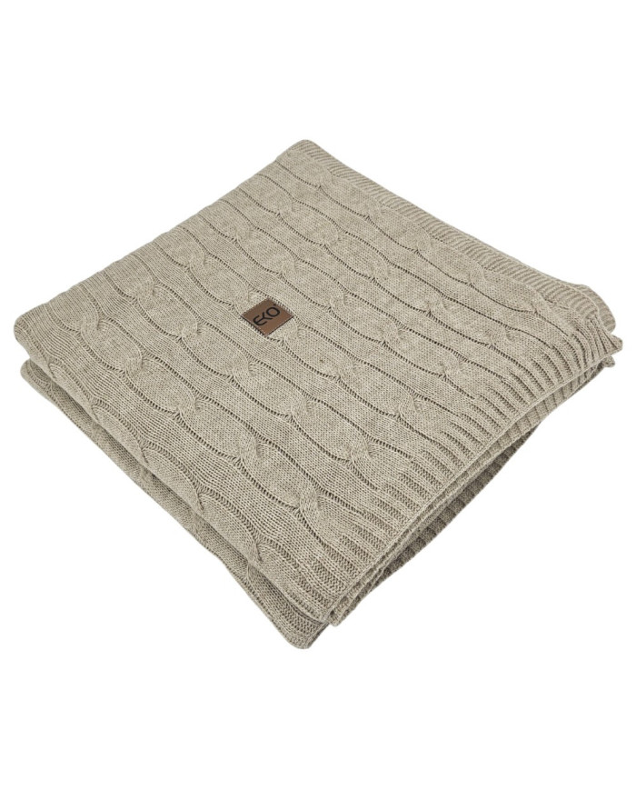 Cashmere knitted blanket 200x220 cm - VERONA200 LATTE