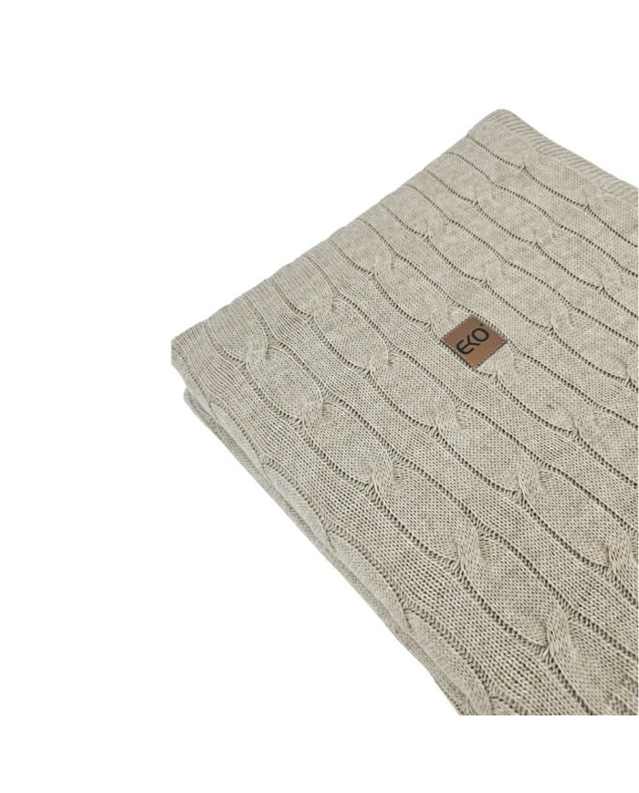 Cashmere knitted blanket 200x220 cm - VERONA200 LATTE