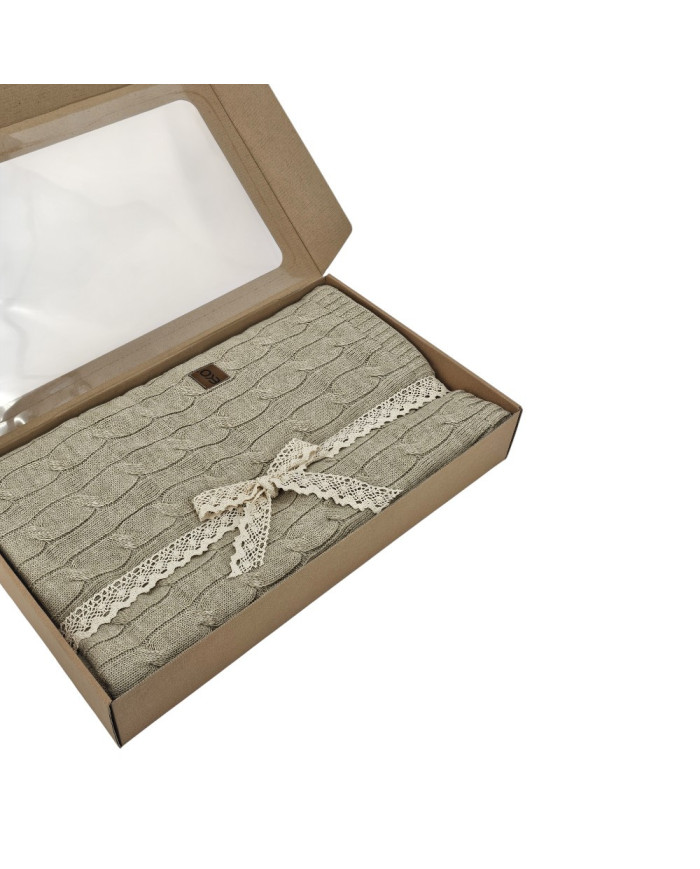 Cashmere knitted blanket 200x220 cm - VERONA200 LATTE