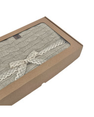 Cashmere knitted blanket 200x220 cm - VERONA200 LATTE