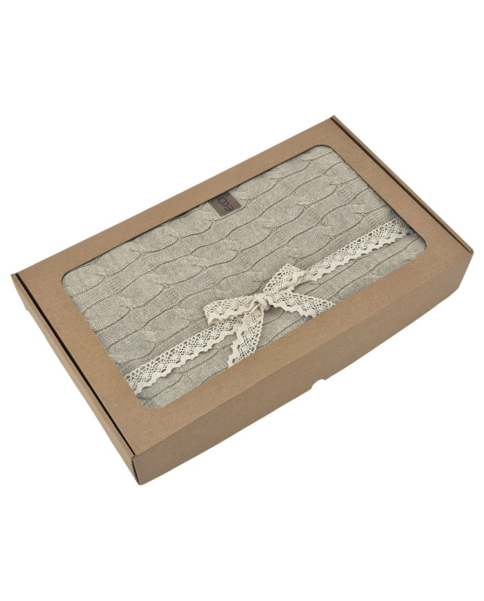 Cashmere knitted blanket 200x220 cm - VERONA200 LATTE