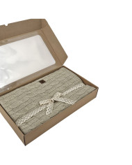 Cashmere knitted blanket 200x220 cm - VERONA200 LATTE