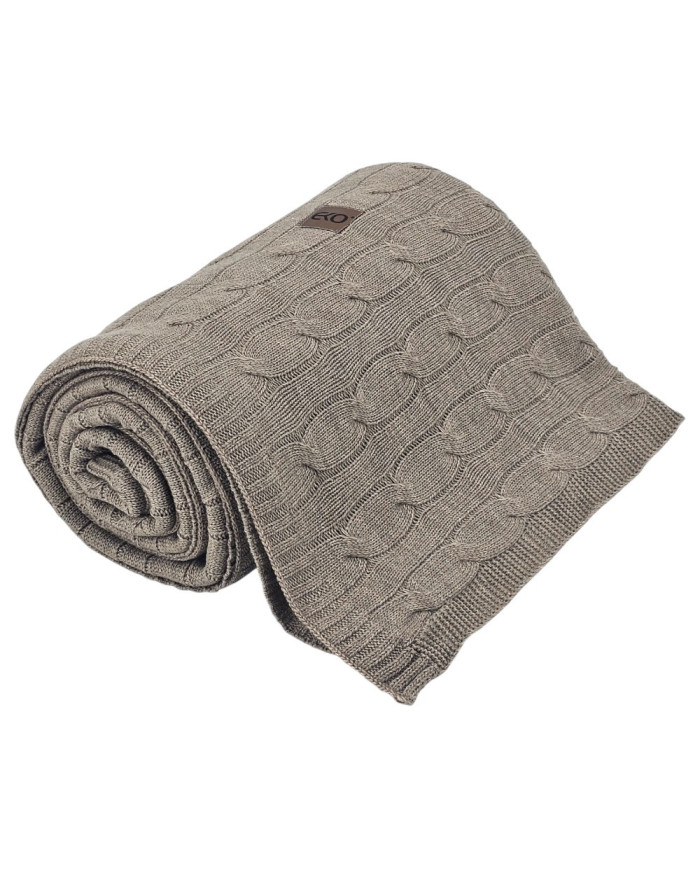 Cashmere knitted blanket 200x220 cm - VERONA200 TAUPE