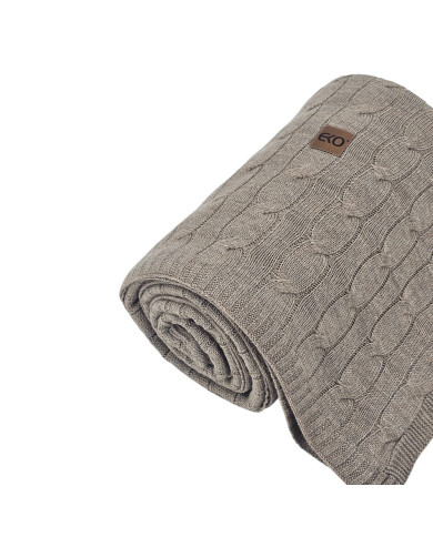 Cashmere knitted blanket 200x220 cm - VERONA200 TAUPE