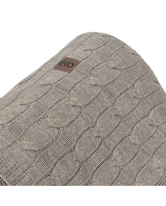 Koc dzianinowy kaszmir 200x220 cm – VERONA200 TAUPE